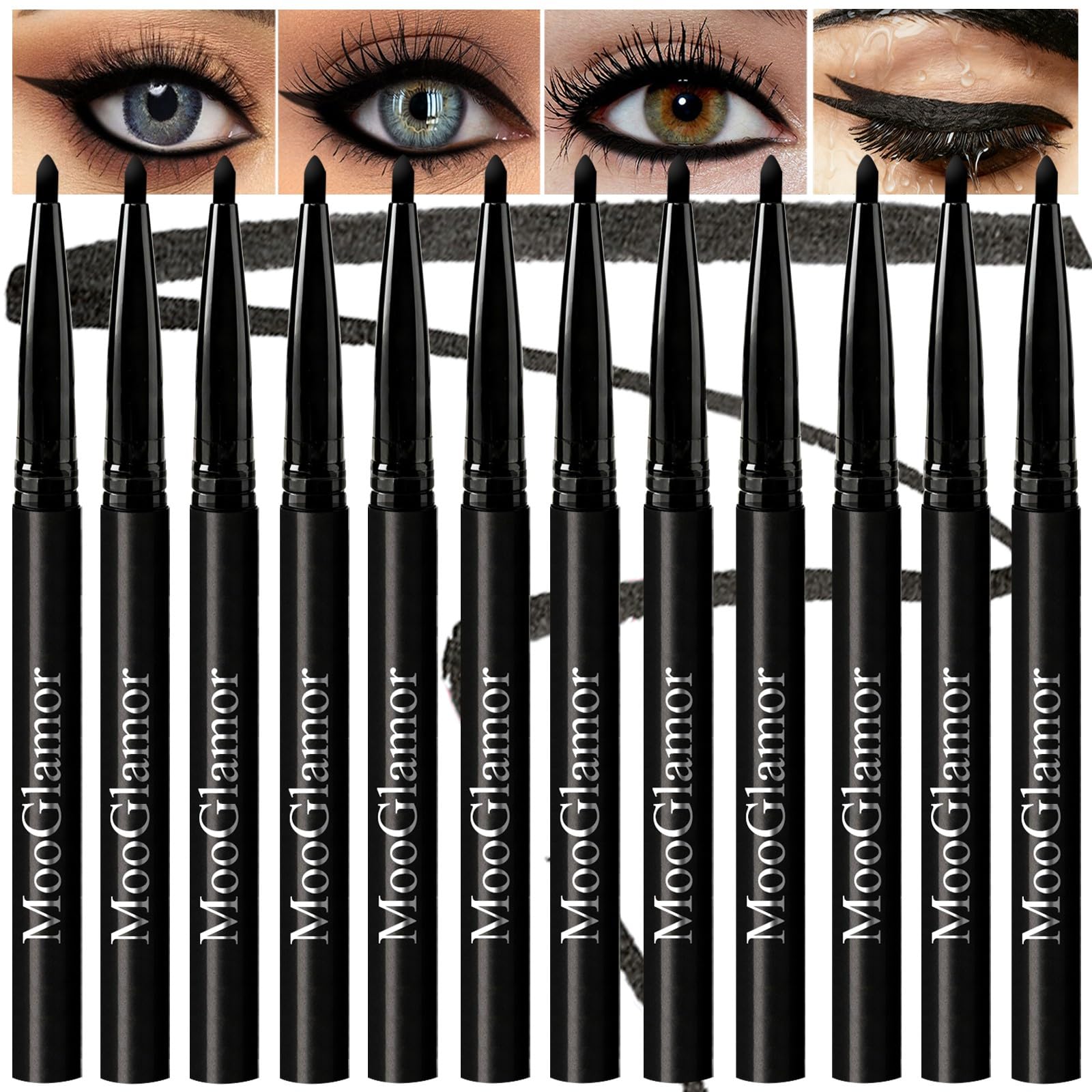 MooGlamor front pack showing all 12 pencils and clear value