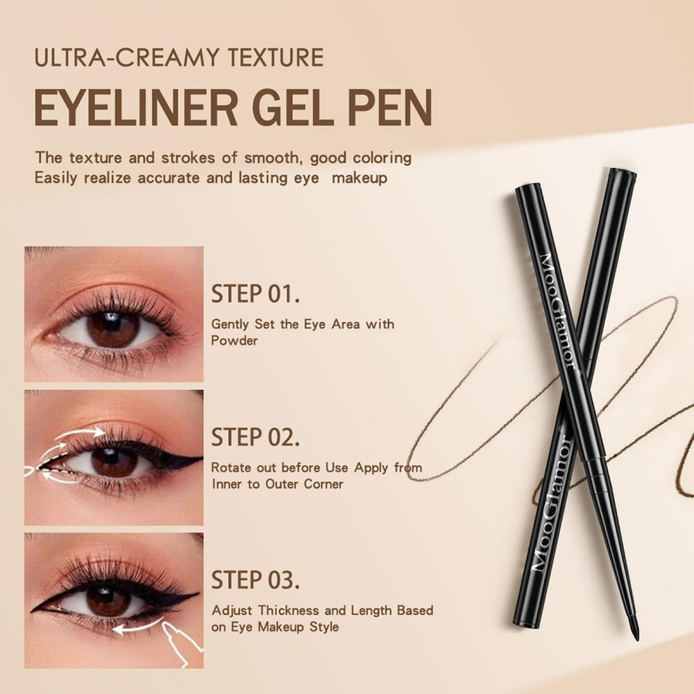 MooGlamor gel tip texture showing creamy pigment for easy glide