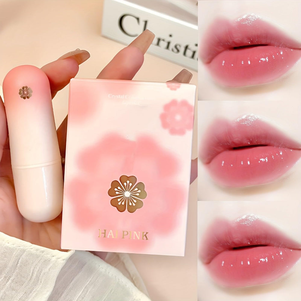 MooGlamor lip application demonstrating temperature-reactive color change and natural flush
