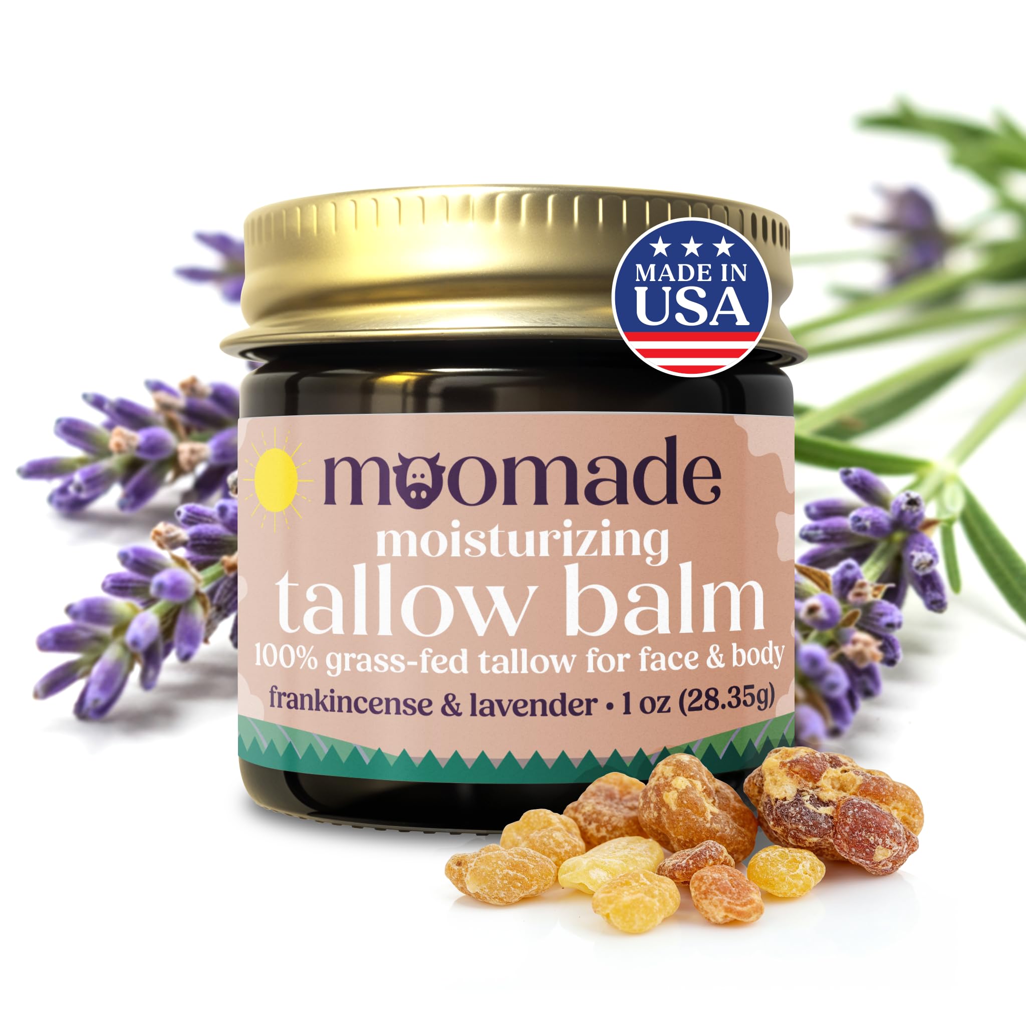 moomade front packaging 1 oz jar shows compact moisturizer for travel and daily use