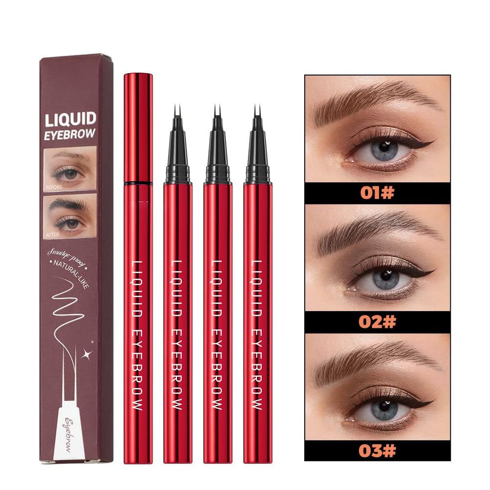 MOOMARTO double‑ended tool showing spoolie brush that blends product for seamless brows