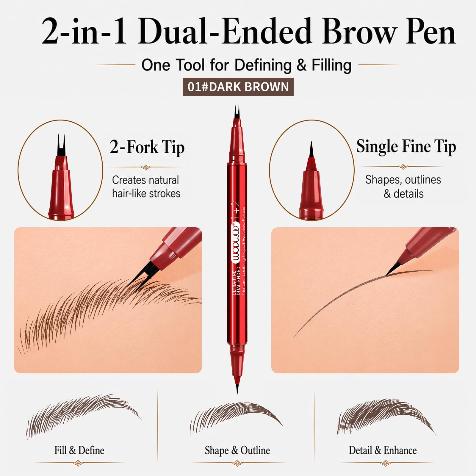 MOOMARTO dual-ended tips closeup highlighting two-fork microblade and brush, precision control