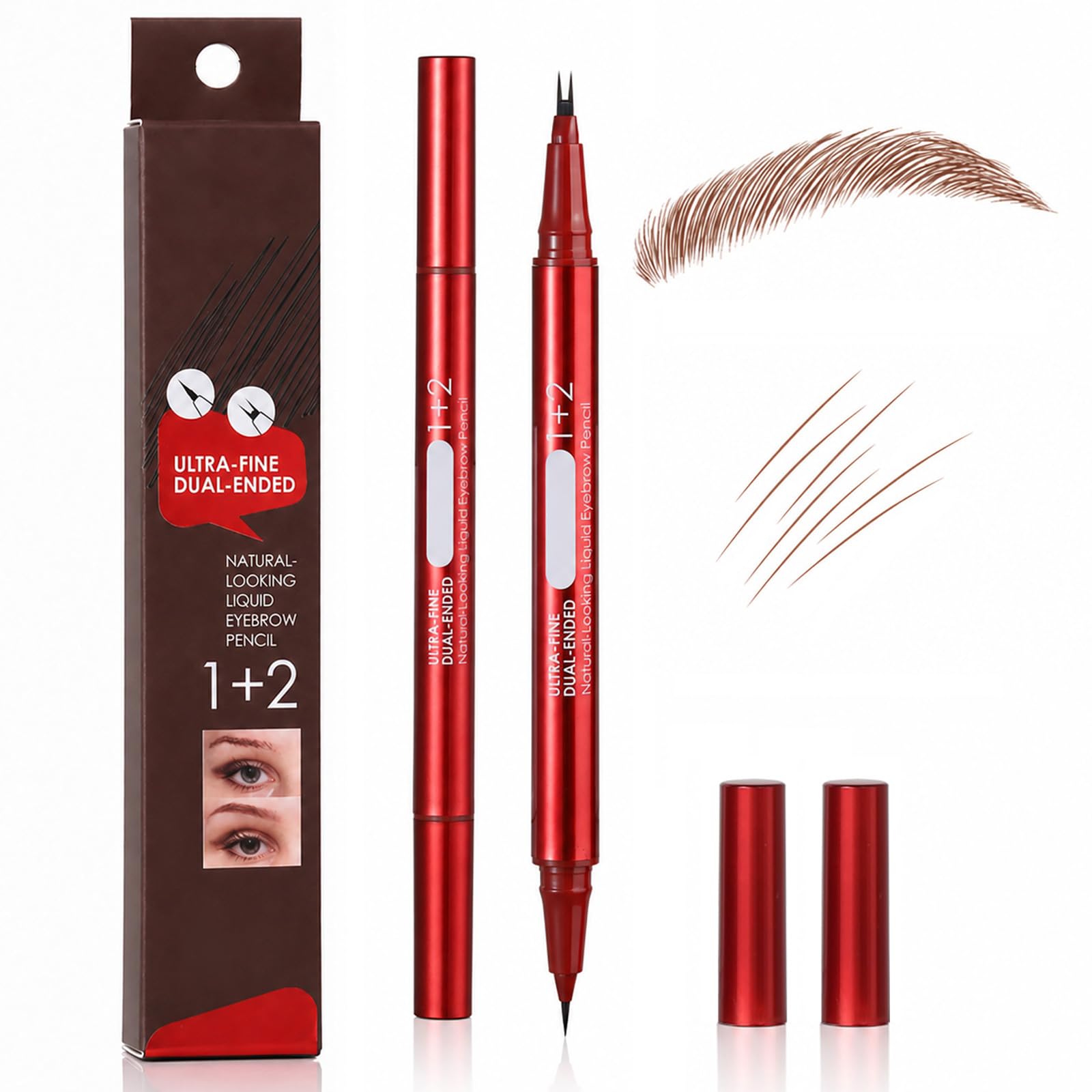 MOOMARTO front packaging showing dual-ended brow pen and benefits