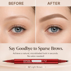 MOOMARTO ink swatch on skin demonstrating natural light brown shade