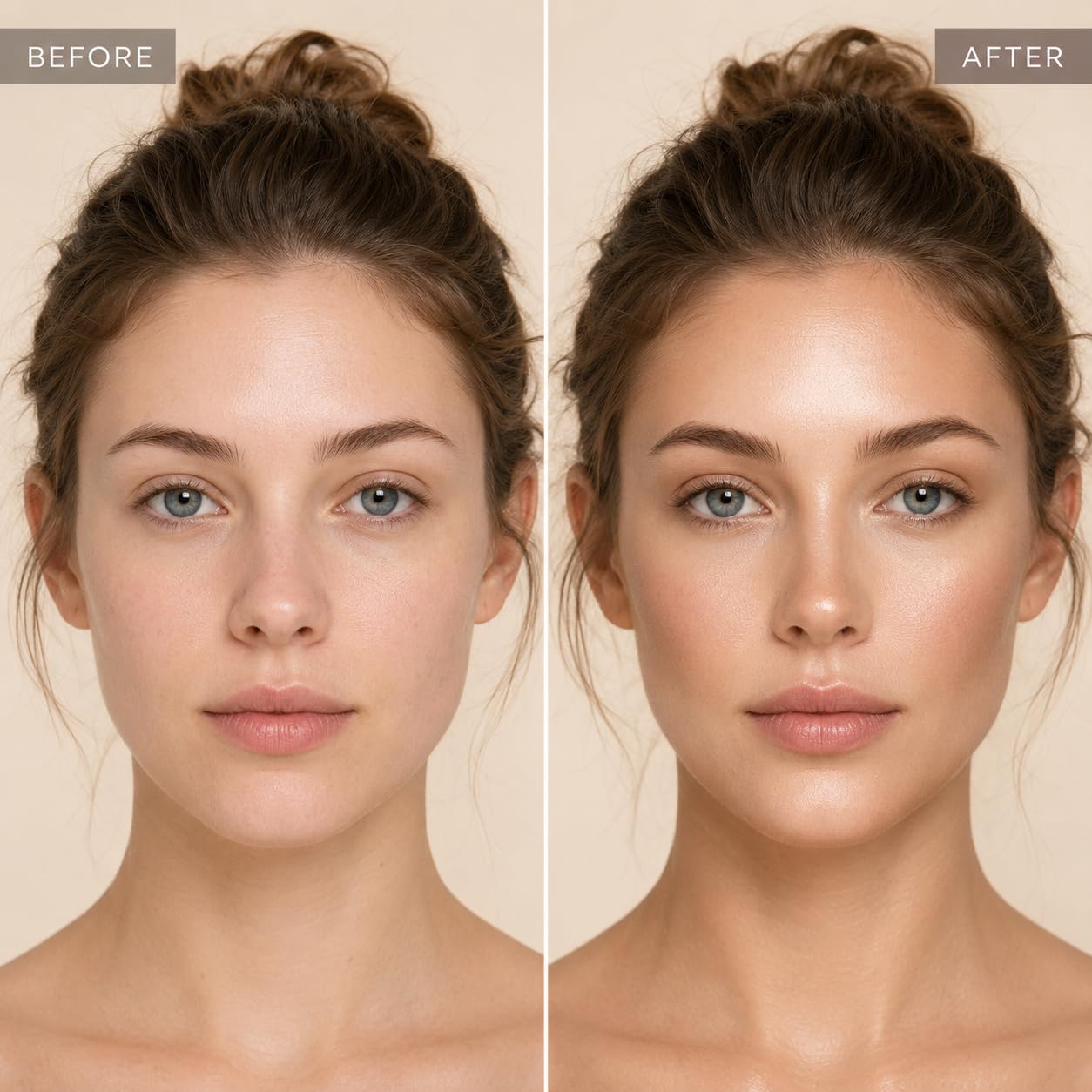 MOOMARTO application on nose showing subtle sculpting benefit