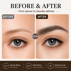 MOOMARTO pen in hand being used to draw short strokes for natural brow definition