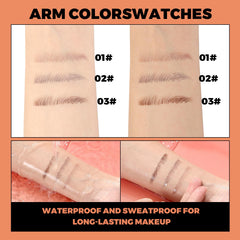 MOOMARTO single short strokes swatched on skin demonstrating realistic microblading texture