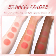 MOOMARTO swatches on arm showing color payoff and buildable payoff for diverse skin tones
