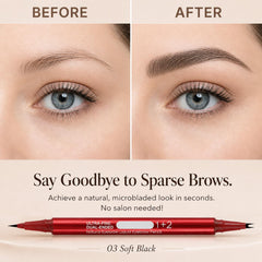 MOOMARTO ink stroke swatch in Soft Black showing smooth hair-like texture