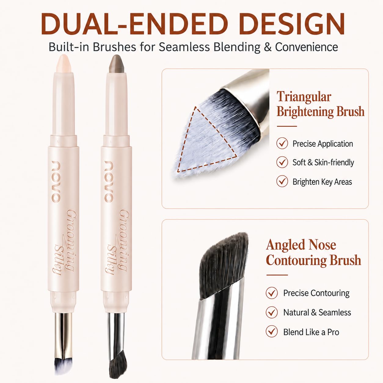 MOOMARTO cream texture swatches demonstrating smooth, blendable finish