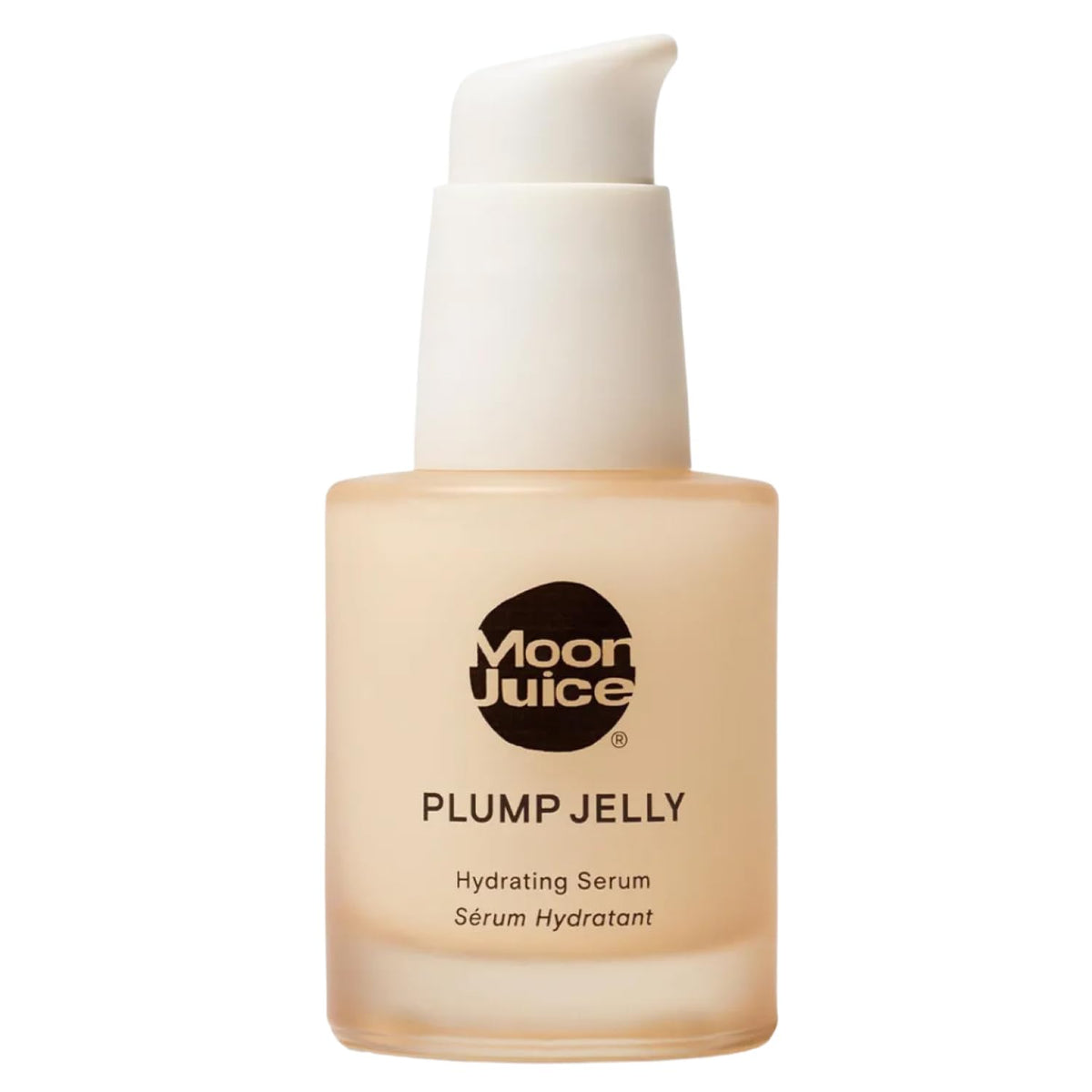 Moon Juice front label showing product name and size, clear benefits visible