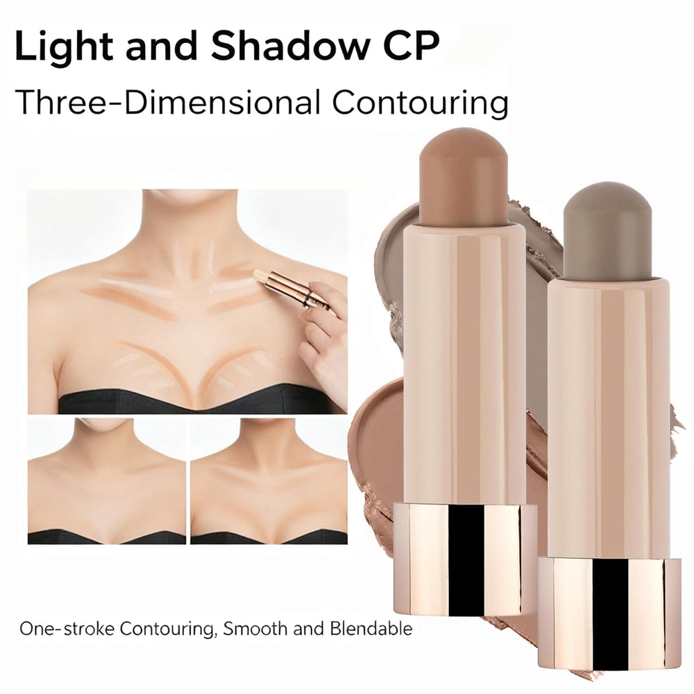 MOONGAZE stick applied on cheek demonstrating controlled placement and shaping benefit