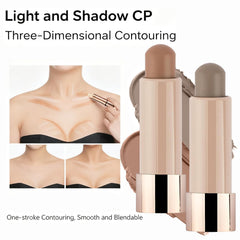 MOONGAZE stick applied on cheek demonstrating controlled placement and shaping benefit