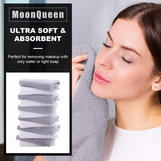 MOONQUEEN fabric close-up revealing microfiber texture for gentle, effective cleansing