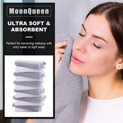 MOONQUEEN fabric close-up revealing microfiber texture for gentle, effective cleansing