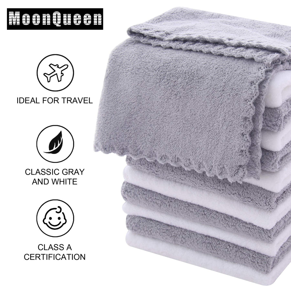 MOONQUEEN cloth next to a hand for size and scale, showing practical dimensions