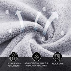MOONQUEEN damp cloth removing makeup to illustrate absorbency and quick-clean benefit
