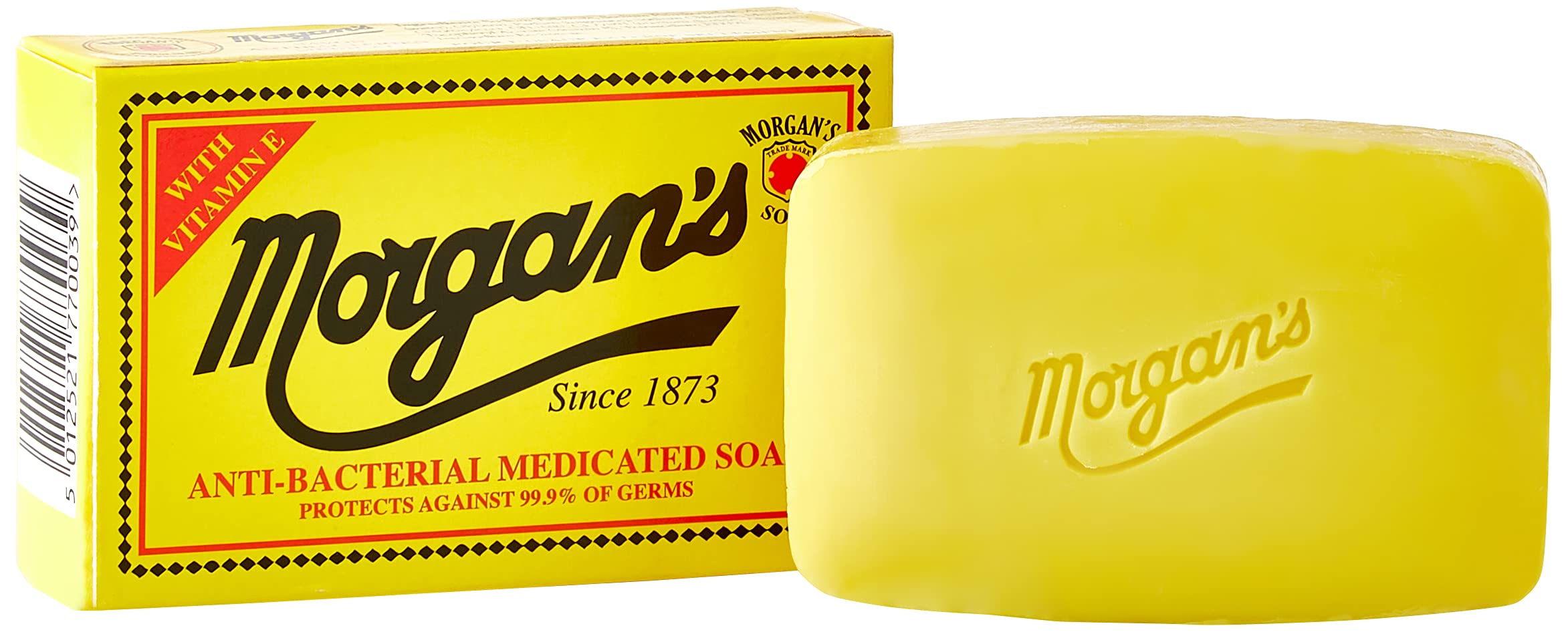 Morgan antibacterial soap front packaging showing compact 2.8oz bar benefit portability