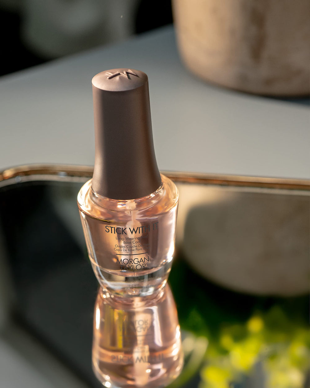 morgan taylor in-use manicure scene showing durable finish and longer-lasting wear