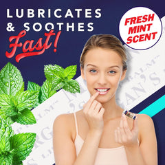 Morgan's Lysine Lip Balm used outdoors with mint freshness for on-the-go comfort