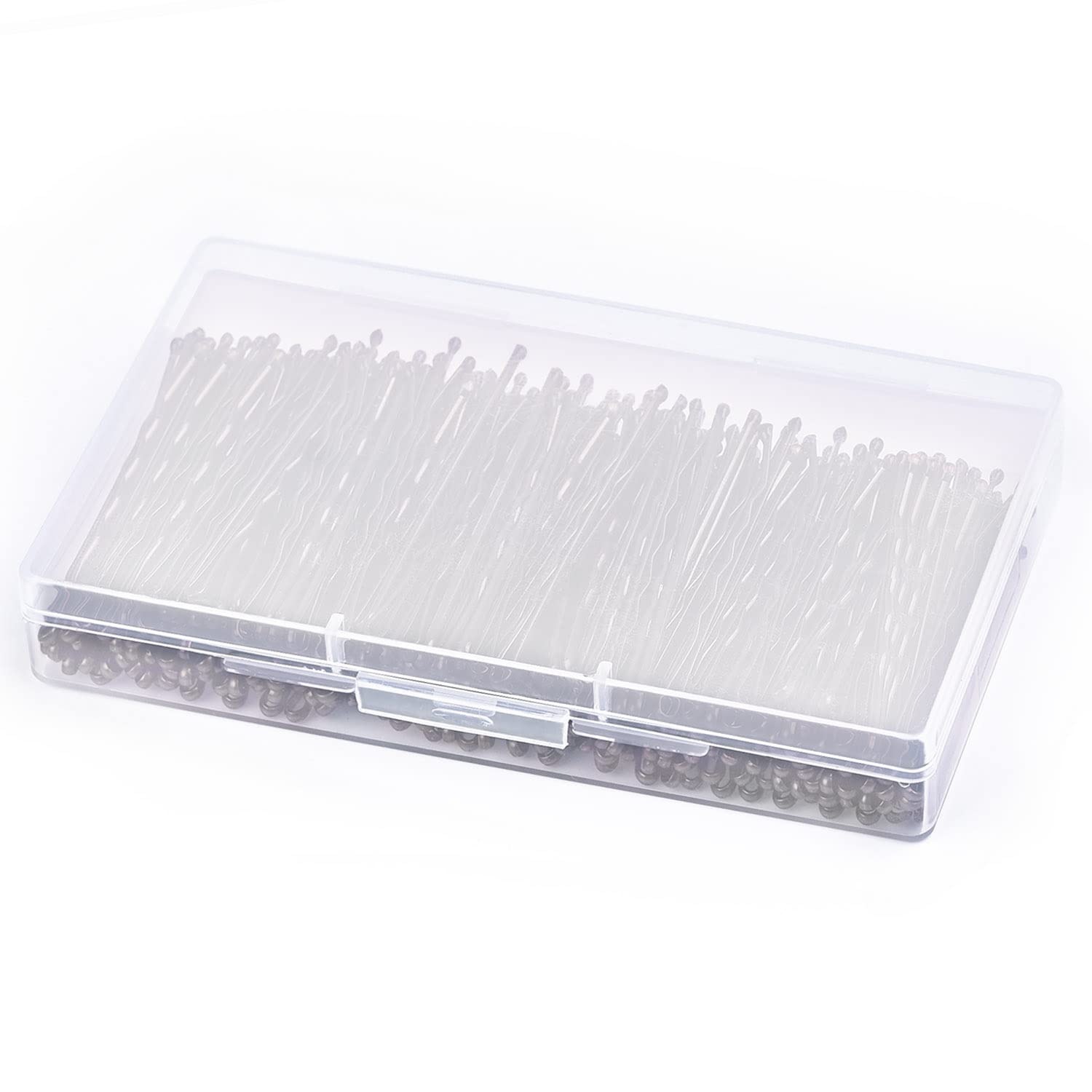 MORGLES clear storage box open with organized pins for easy travel