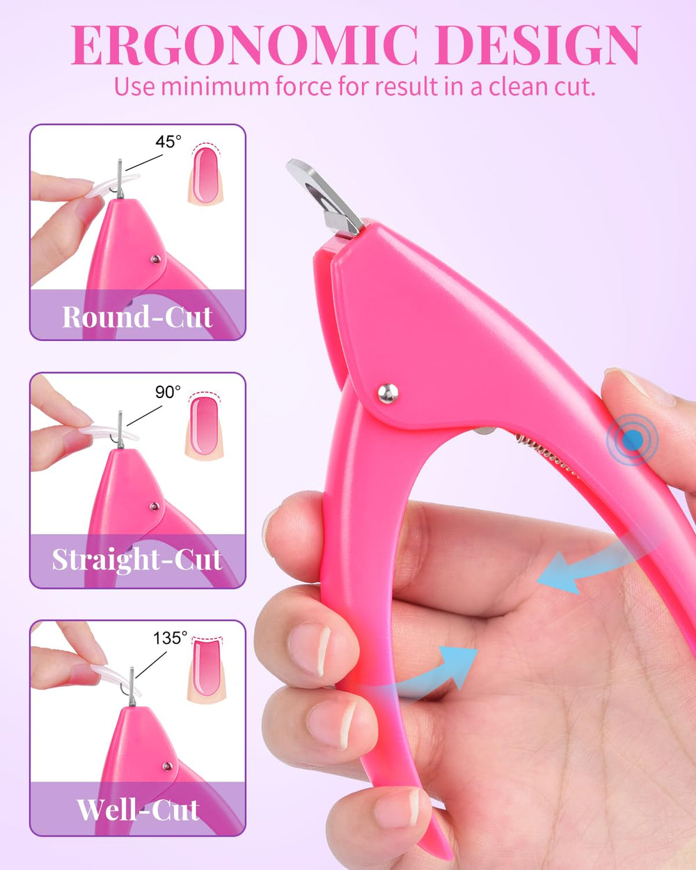 MORGLES clipper and file in use for fast length and shape control