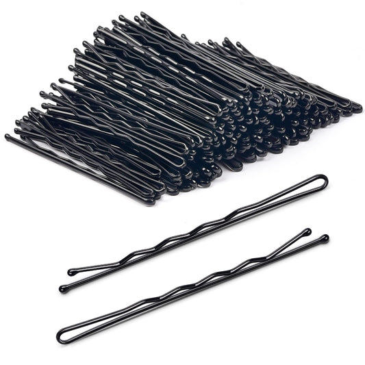 MORGLES front packaging showing 120 jumbo black bobby pins and box for neat storage