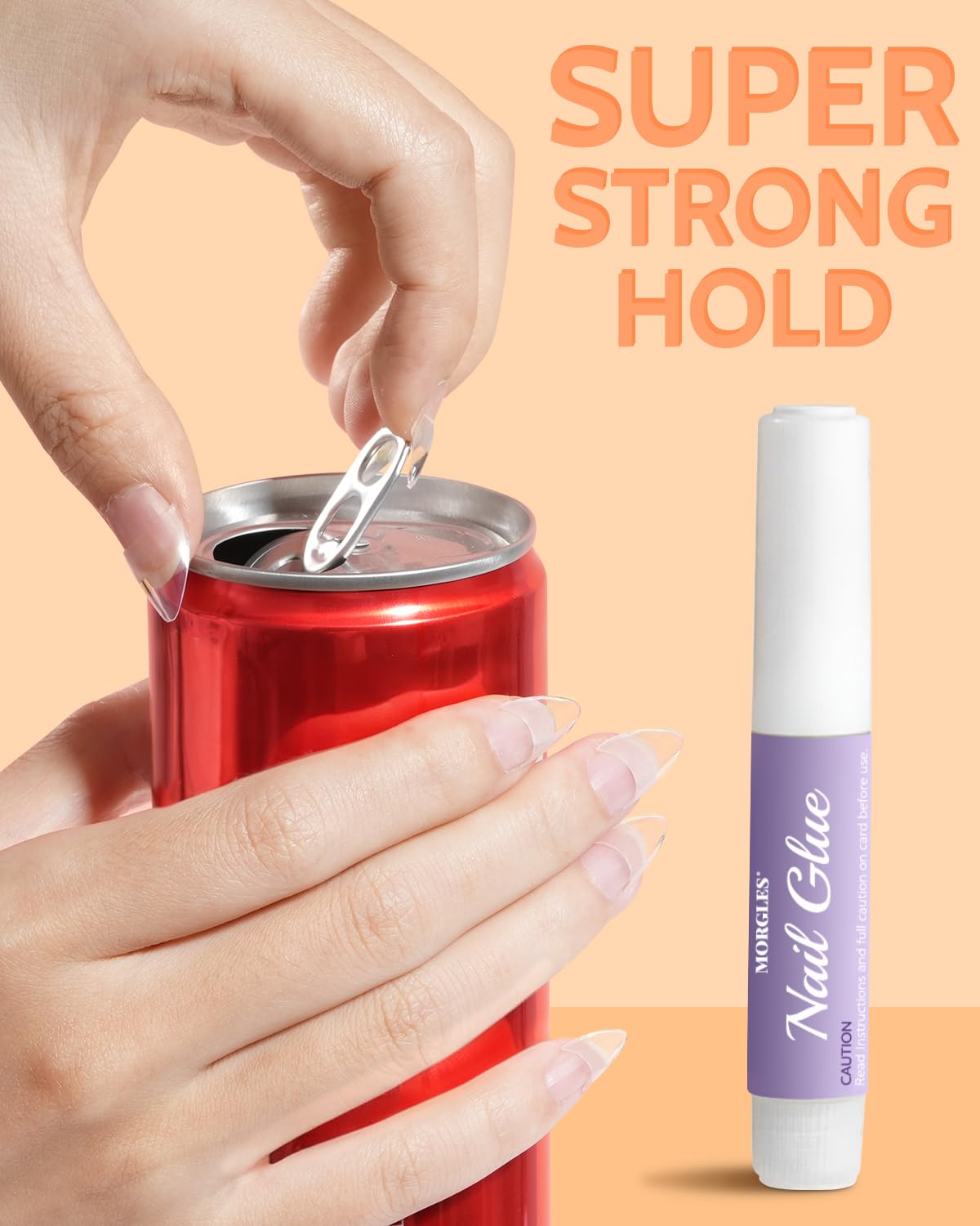 MORGLES kit tools and glues displayed for complete at-home manicure benefit