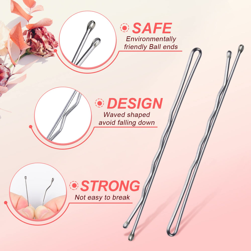 MORGLES pin securing a rolled bun, demonstrates strong secure styling support