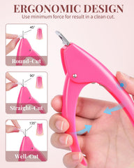 MORGLES tips next to a ruler and hand to show scale and customizable length benefit