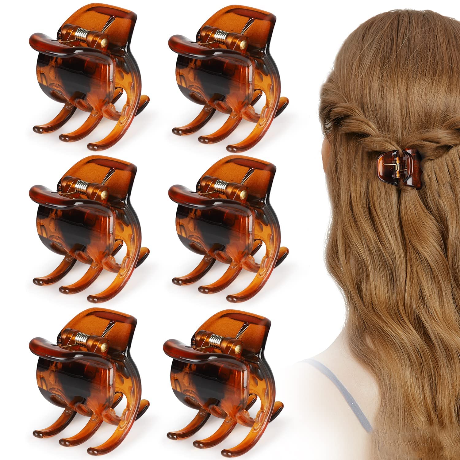 Morhom front packaging showing six hair jaw claws and practical benefit