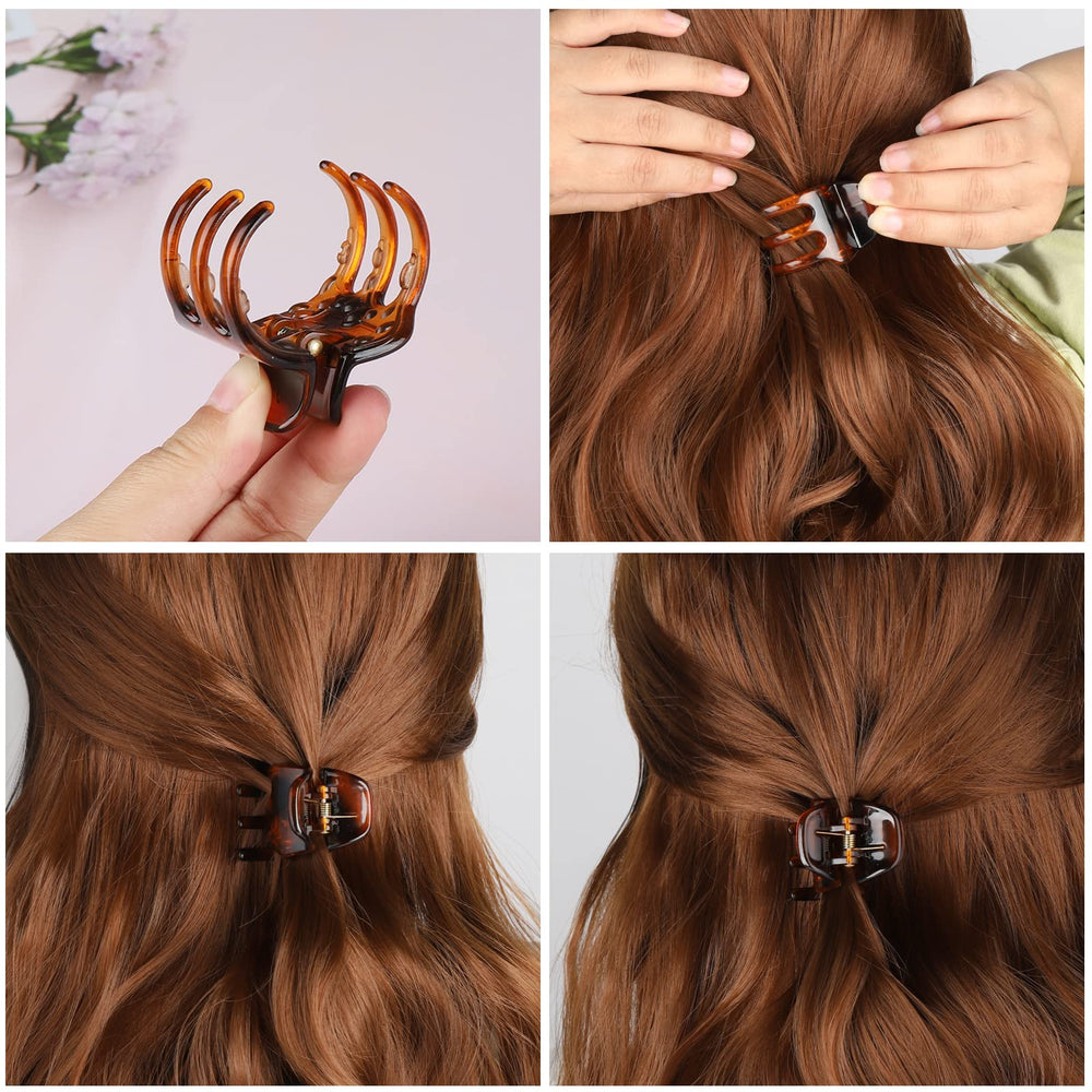 Morhom clip securing a bun demonstrating strong hold and comfortable wear