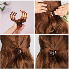 Morhom clip securing a bun demonstrating strong hold and comfortable wear