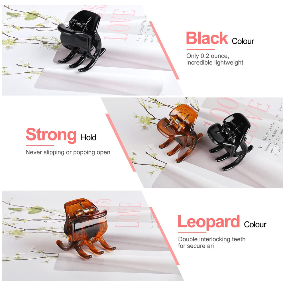 Morhom clips displayed in different colors showing versatile styling options