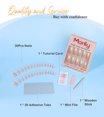 morily close-up of glossy French tip texture highlighting chip-resistant finish