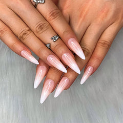 morily close-up of matte texture and stiletto tip, showcases smooth finish