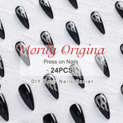 morily lifestyle party setting with finished nails, illustrates bold look for events and photos
