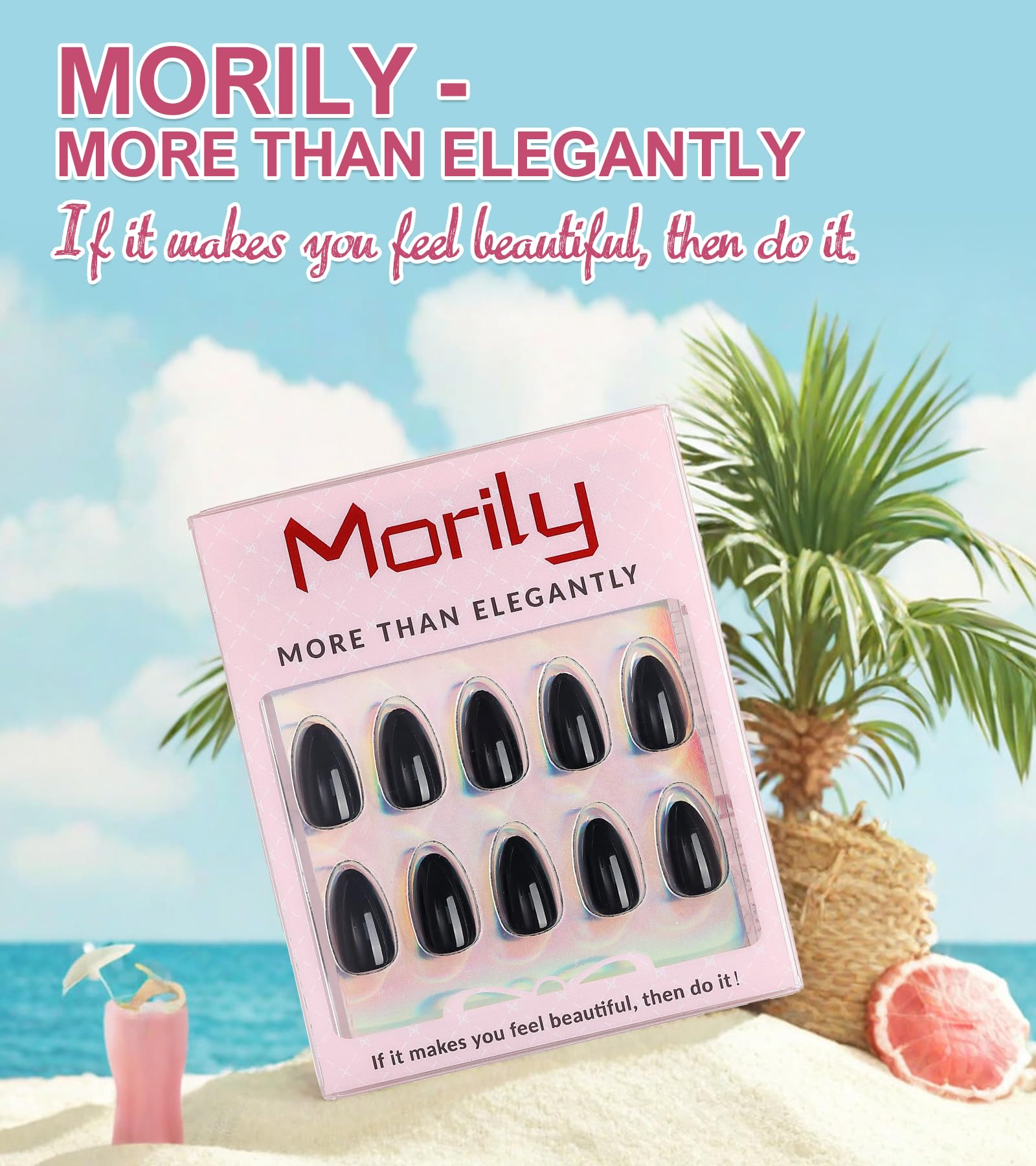 morily scale comparison with ruler showing short almond length benefit