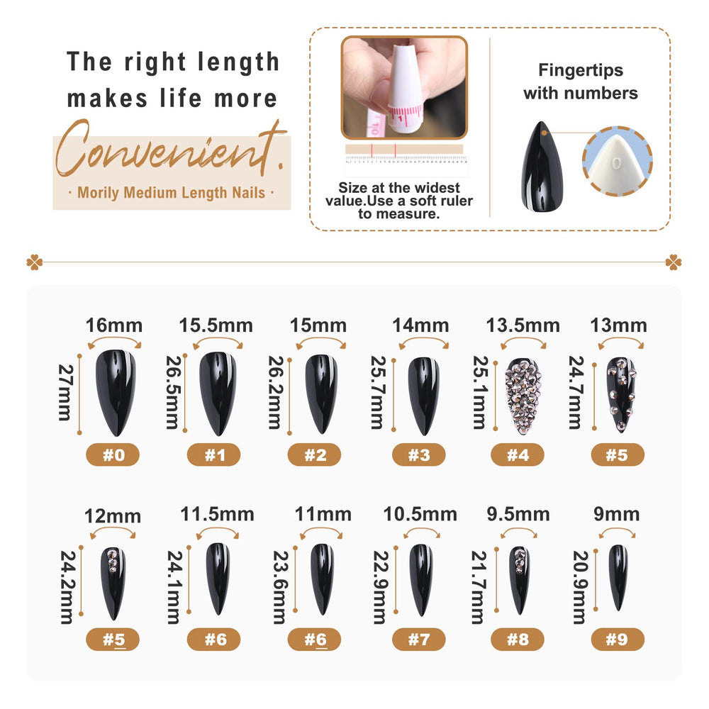 morily side profile stiletto almond showing tip shape and elegance