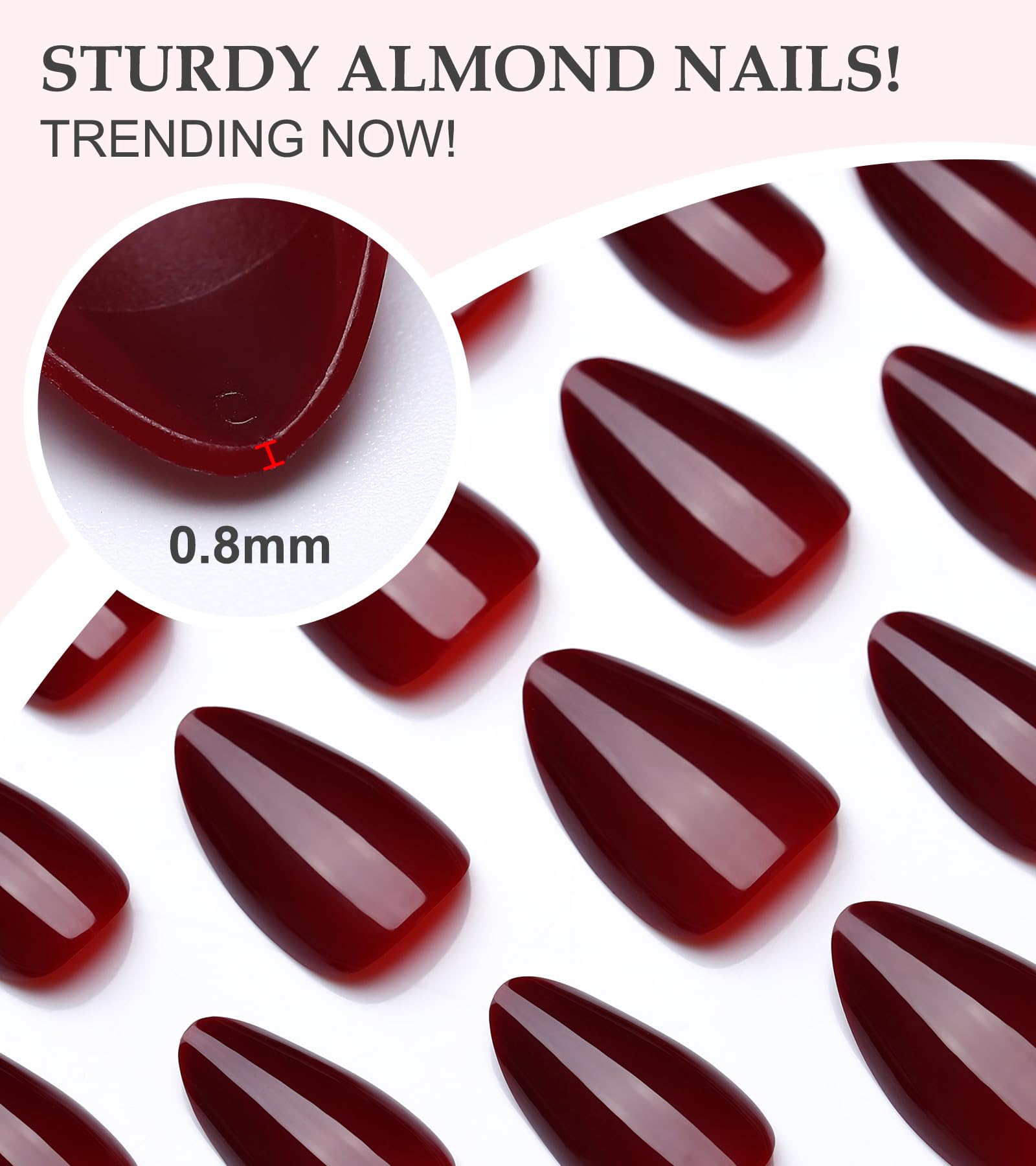 morily layout displaying 15 sizes and 30-piece set for precise nail fitting