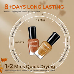 Morovan brush applying polish on nail tip for quick, even coverage