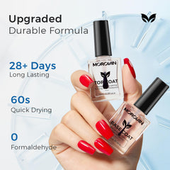 Morovan base coat bottle close-up showing label and protective formulation benefit