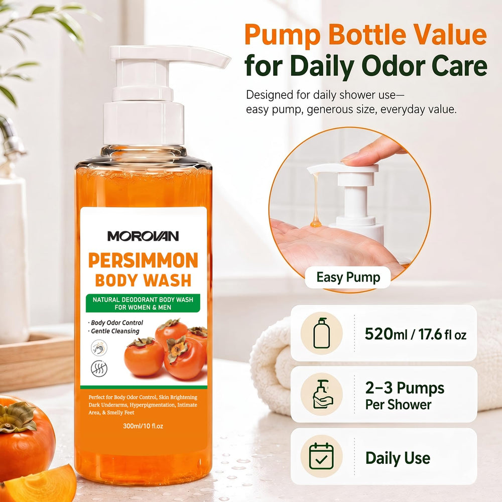 Morovan bottle in bathroom lifestyle scene promoting confidence