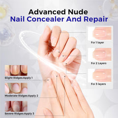 Morovan before and after nails showing reduced ridges and improved strength