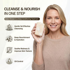 Morovan close-up of soap texture highlighting creamy lather and moisturizing feel
