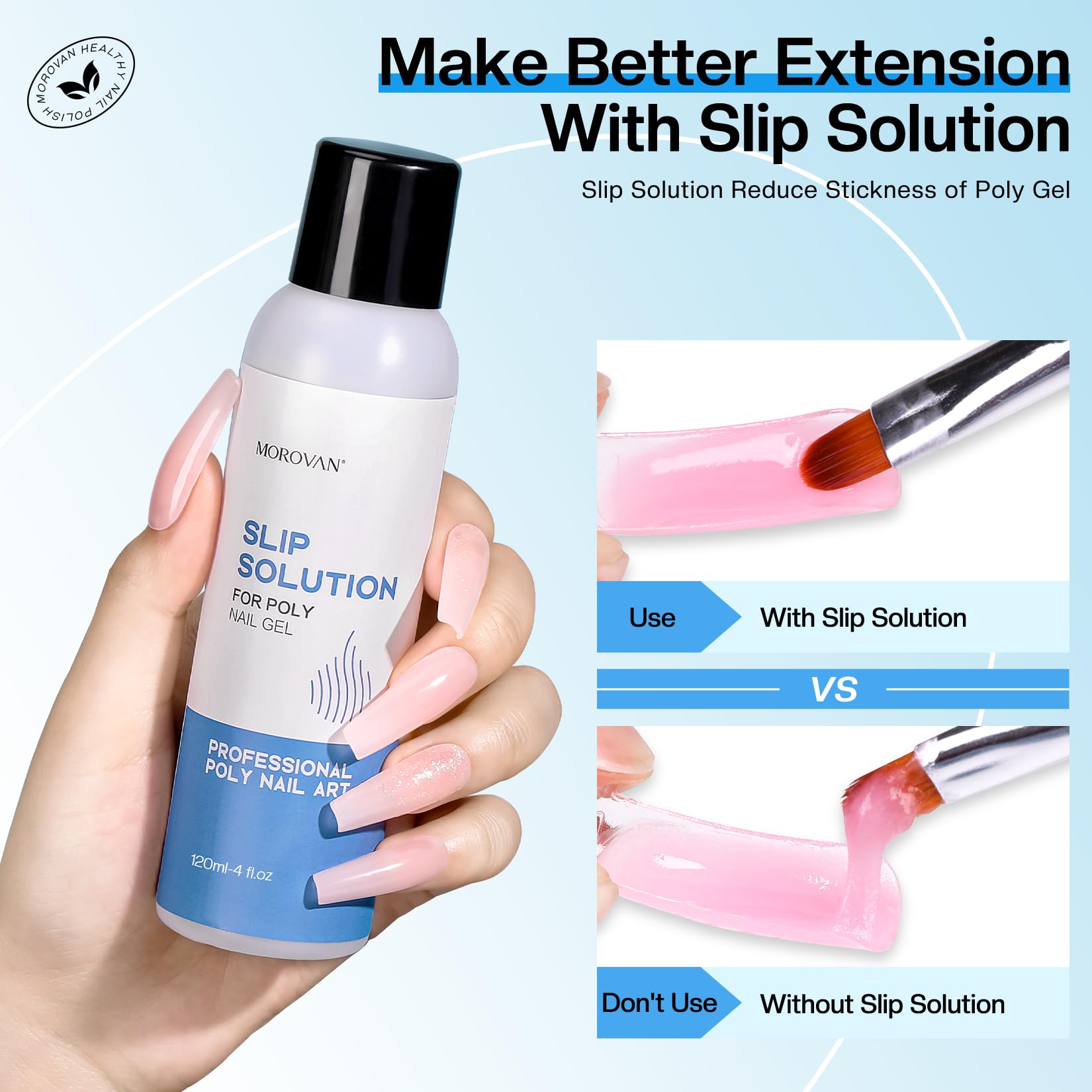 Morovan dual‑ended brush and pusher tool displaying two functions for faster work