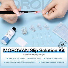 Morovan finished polished extensions showcasing smooth, streak-free result