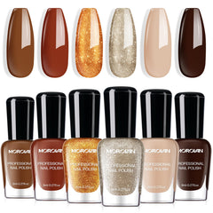 Morovan front packaging showing the six fall polish colors and gifting appeal