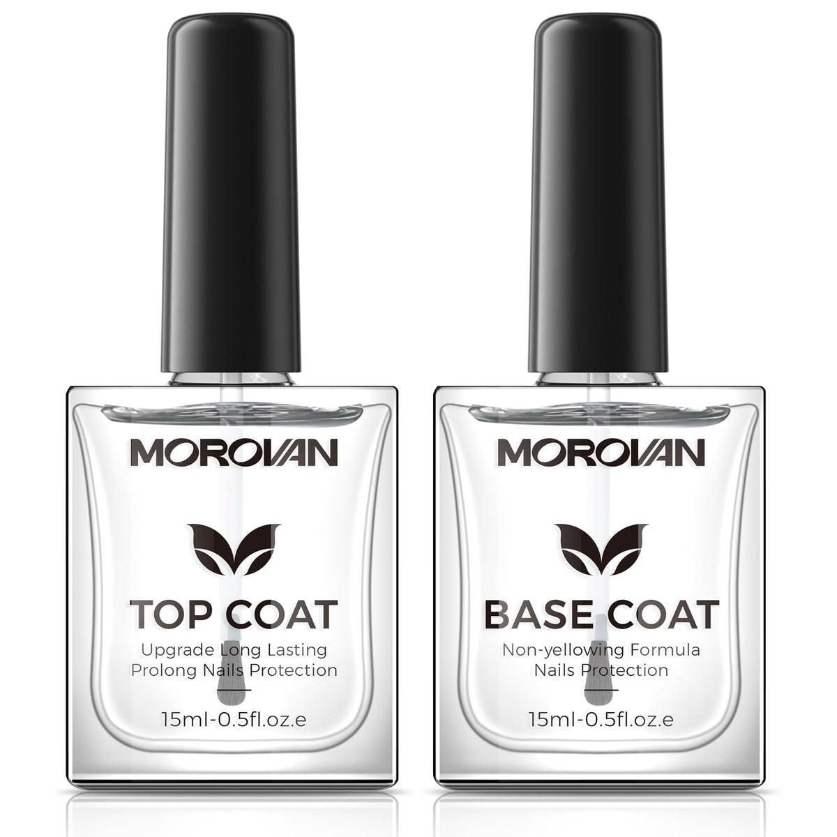 Morovan front packaging showing two clear bottles and label for easy identification
