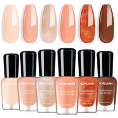 Morovan front packaging showing six nude and terracotta bottles, attractive gift-ready set